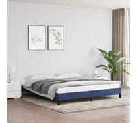 vidaXL Giroletto senza Materasso Blu 160x200 cm in Tessuto