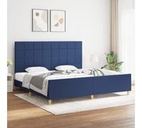 vidaXL Giroletto Senza Materasso Blu 200x200 cm in Tessuto
