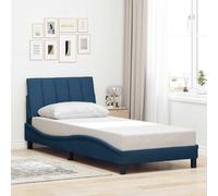 vidaXL Giroletto Senza Materasso Blu 80x200 cm in Tessuto, Struttura Letto, Base Letto, Letto, Telaio Letto, Rete Letto, Mobile Camera da Letto