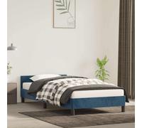 vidaXL Giroletto senza Materasso Blu Scuro 100x200 cm in Velluto