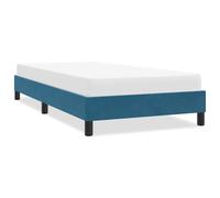 vidaXL Giroletto Senza Materasso Blu Scuro 100x220 cm in Velluto, mobili Camera da Letto, Letto Matrimoniale, Letto Imbottito, Rete Letto