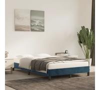 vidaXL Giroletto senza Materasso Blu Scuro 120x190 cm Velluto