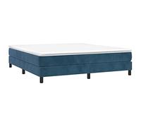 vidaXL Giroletto senza Materasso Blu Scuro 160x200 cm in Velluto