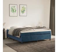 vidaXL Giroletto a Molle Blu Scuro 180x200 cm in Velluto