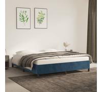 vidaXL Giroletto Blu Scuro 180x200 cm in Velluto