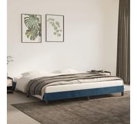 AX Letto Blu 203x203x25cm Giroletto Legno Massello Pino Doghe Compensato 346998
