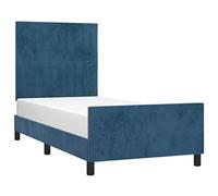 vidaXL Giroletto Senza Materasso Blu Scuro 80x200 cm in Velluto