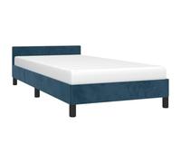 vidaXL Giroletto Senza Materasso Blu Scuro 90x190 cm in Velluto
