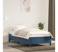 vidaXL Giroletto senza Materasso Blu Scuro 90x200 cm in Velluto