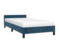 vidaXL Giroletto con Testiera in Velluto 90x200 cm Blu Scuro
