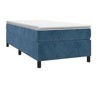 Giroletto a molle blu scuro 90x200 cm in velluto