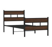 vidaXL Giroletto Senza Materasso con Testiera e Pediera 75x190 cm, giroletto con testiera e pediera, giroletto con pediera, Base Letto