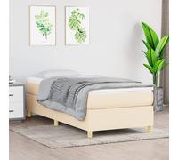 VIDAXL - Giroletto a Molle Crema 100x200 cm in Tessuto - SPEDIZIONE GRATUITA