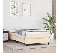 vidaXL Giroletto a Molle Crema 100x200 cm in Tessuto