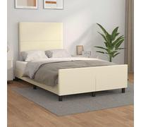 vidaXL Giroletto senza Materasso Crema 120x190 cm Similpelle