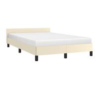 vidaXL Giroletto Senza Materasso Crema 120x190 cm Similpelle, giroletto con testiera, Struttura Letto, Base Letto, giroletto con Testata, Telaio Letto