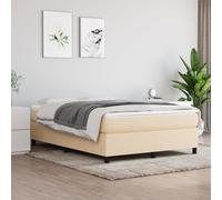 vidaXL Giroletto a Molle Crema 140x200 cm in Tessuto