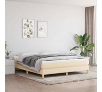 vidaXL Giroletto a Molle Crema 160x200 cm in Tessuto