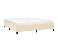 vidaXL Giroletto Senza Materasso Crema 160x200 cm in Tessuto