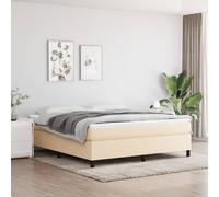 vidaXL Giroletto a Molle Crema 180x200 cm in Tessuto