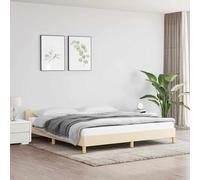 VIDAXL - Giroletto Con Testiera Crema 180x200 Cm In Tessuto - SPEDIZIONE GRATUITA