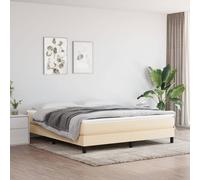 vidaXL Giroletto a Molle Crema 180x200 cm in Tessuto