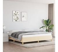 AX Letto Crema Doghe truciolare Legno Giroletto 203x203x35cm Camera New 347194