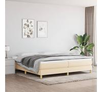 vidaXL Giroletto a Molle Crema 200x200 cm in Tessuto