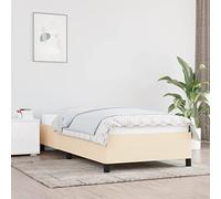 vidaXL Giroletto Senza Materasso Crema 90x200 cm in Tessuto