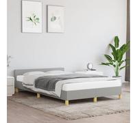 vidaXL Giroletto senza Materasso Grigio Chiaro 120x190 cm in Tessuto