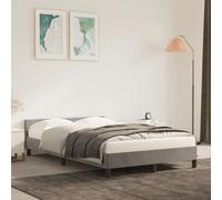 vidaXL Giroletto Senza Materasso Grigio Chiaro 120x190 cm Velluto