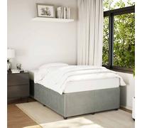vidaXL Giroletto Grigio Chiaro 120x190 cm Velluto, Rete Letto, giroletto con Piattaforma, giroletto Imbottito, mobili Camera da Letto