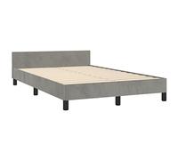 vidaXL Giroletto Senza Materasso Grigio Chiaro 120x190 cm Velluto