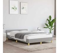 AX Letto 203x123x50cm Testiera Grigio truciolare Pino Doghe Compensato + 347399