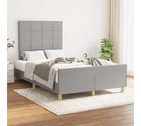 vidaXL Giroletto con Testiera Grigio Chiaro 120x200 cm in Tessuto