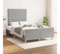 vidaXL Giroletto senza Materasso Grigio Chiaro 120x200 cm Tessuto