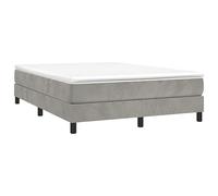 Giroletto a molle grigio chiaro 140x190 cm in velluto