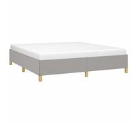 vidaXL Giroletto senza Materasso Grigio Chiaro 160x200 cm Tessuto