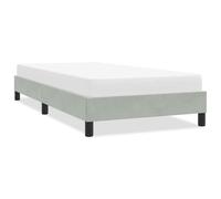 vidaXL Giroletto senza Materasso Grigio Chiaro 80x220 cm Velluto