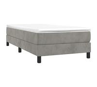 Giroletto a molle grigio chiaro 90x190 cm in velluto