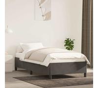 vidaXL Giroletto senza Materasso Grigio Scuro 100x200 cm Velluto