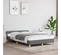 vidaXL Giroletto senza Materasso Grigio Scuro 120x190 cm in Tessuto