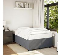 vidaXL Giroletto senza Materasso Grigio Scuro 120x190 cm Velluto