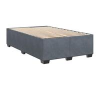 vidaXL Giroletto senza Materasso Grigio Scuro 120x190 cm Velluto