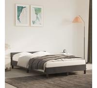 vidaXL Giroletto senza Materasso Grigio Scuro 120x190 cm Velluto