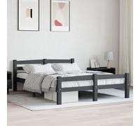 vidaXL Giroletto senza Materasso Grigio Scuro 120x200 cm Legno Pino