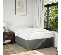 vidaXL Giroletto Grigio Scuro 120x200 cm in Tessuto, Rete Letto, giroletto con Piattaforma, giroletto Imbottito, mobili Camera da Letto