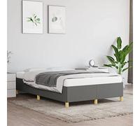 vidaXL Giroletto Senza Materasso Grigio Scuro 120x200 cm Tessuto