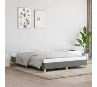 vidaXL Giroletto senza Materasso Grigio Scuro 140x190 cm Tessuto