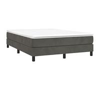 vidaXL Giroletto a Molle Grigio Scuro 140x190 cm in Velluto
